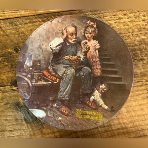 Knowles Limited Edition Norman Rockwell Collector's Plate “The Cobbler”